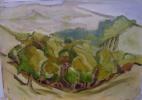 Woods below the Grassy Knoll. Oil on prepared paper by Geoffrey Parkes. - click here to see an enlargement